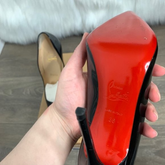 Christian Louboutin So Kate Pumps Stiletto Heels 120 Black Patent Leather 36 - Picture 14 of 16